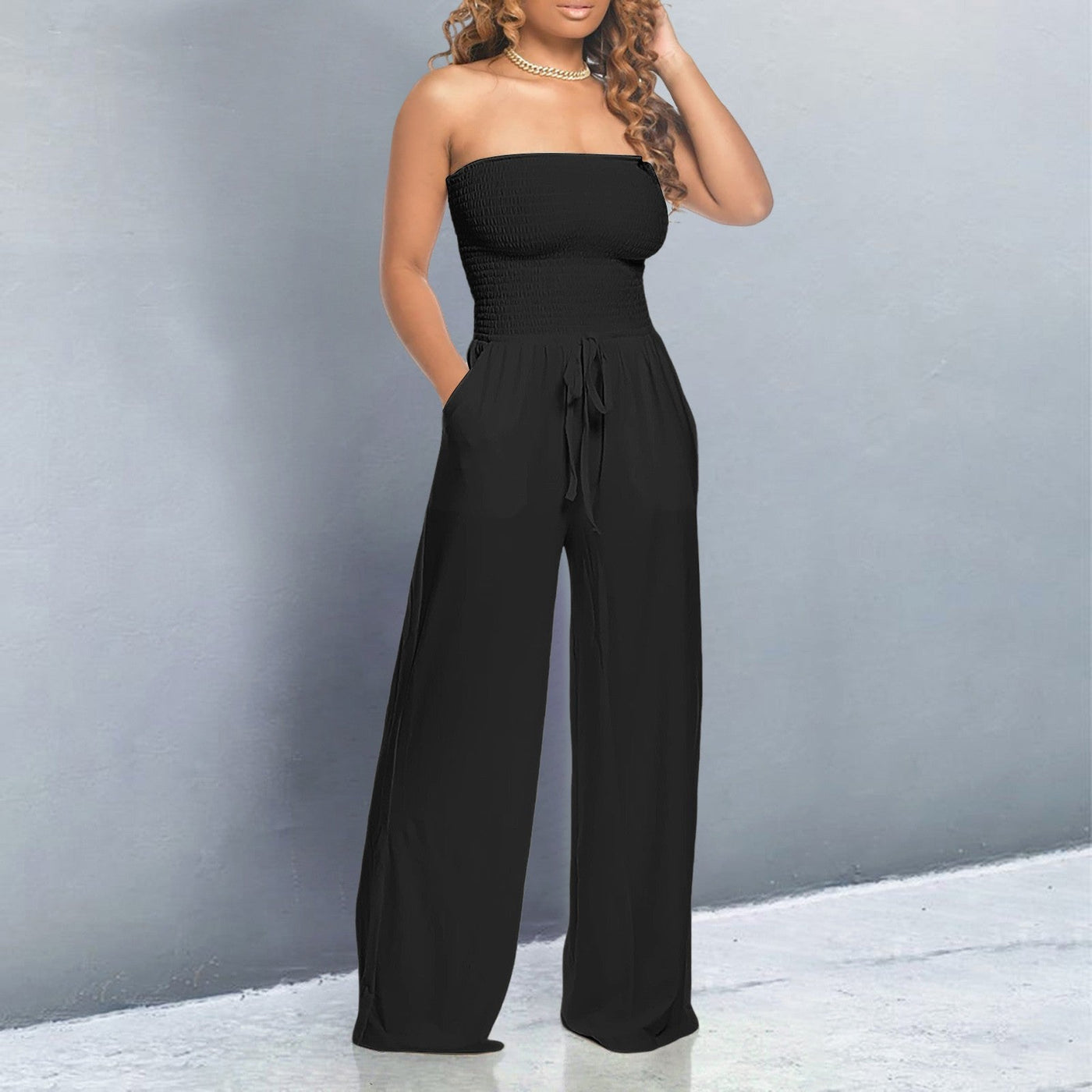 Sofia™  - Trendig jumpsuit utan axlar