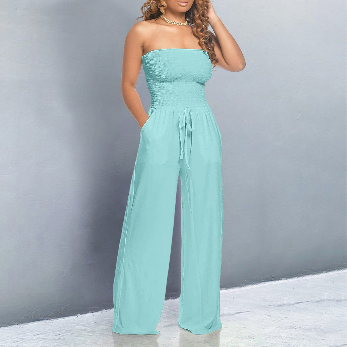 Sofia™  - Trendig jumpsuit utan axlar