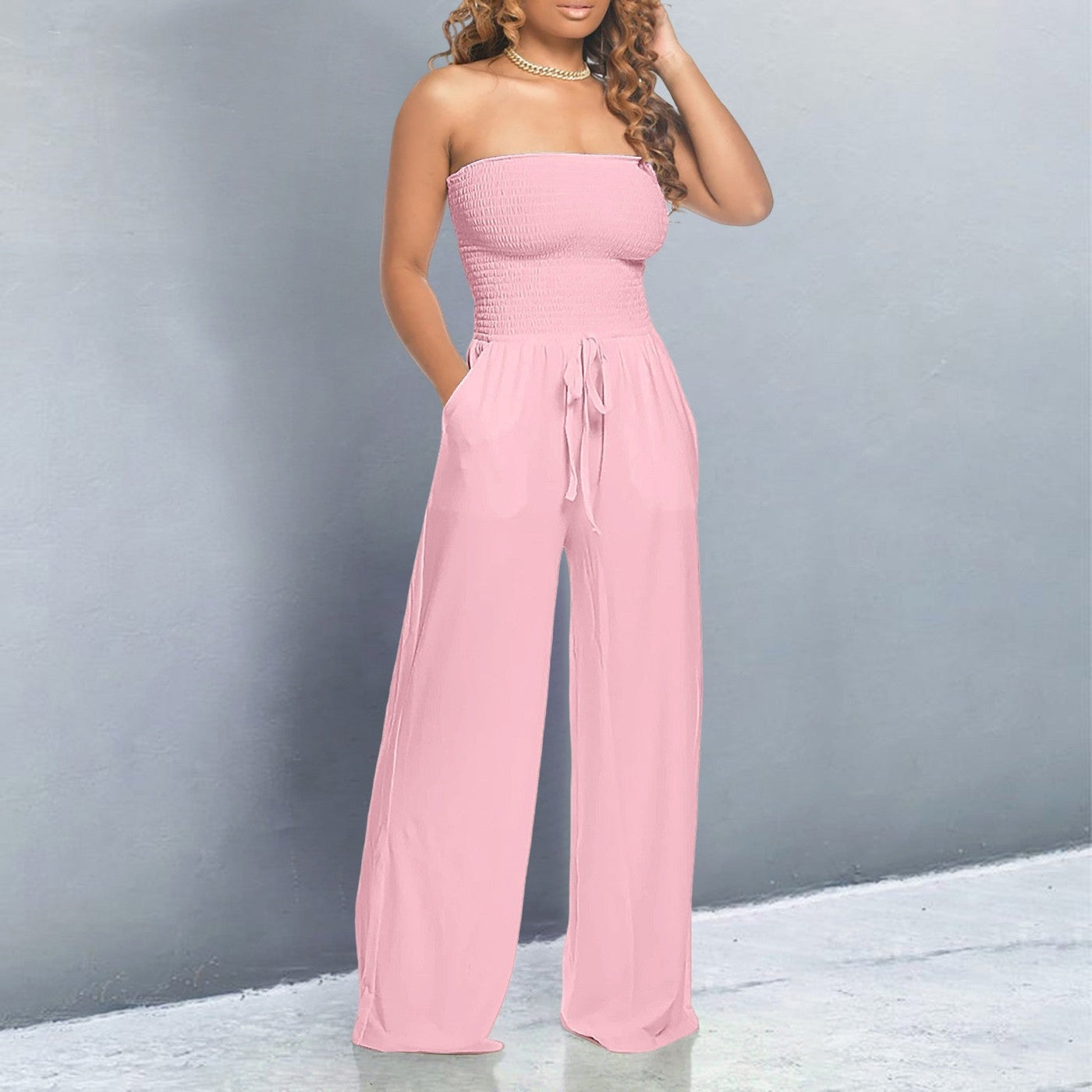 Sofia™  - Trendig jumpsuit utan axlar